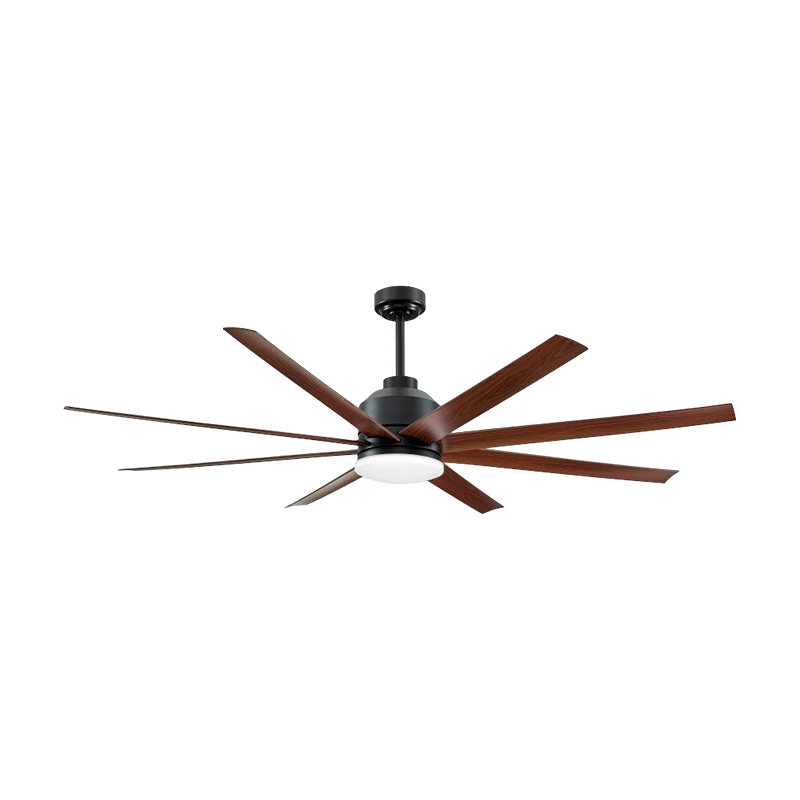 Tradicionalni stropni ventilator sa svjetlom u crnoj i tamnoj boji drveta Tradicionalni stropni ventilator sa svjetlom u crnoj i tamnoj boji drveta