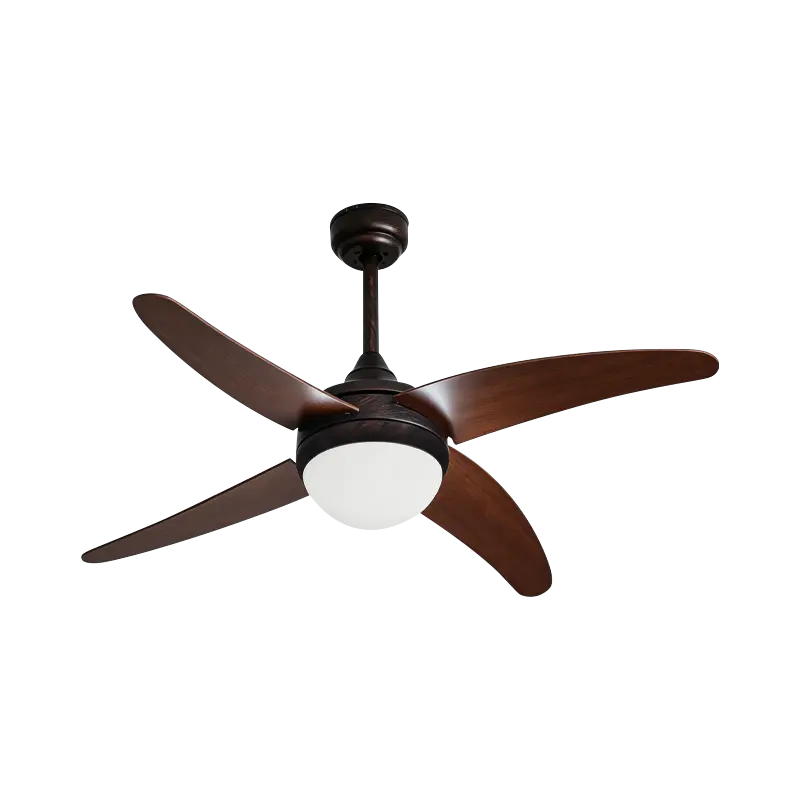 Stropni ventilator s lopaticama od šperploče sa svjetlom