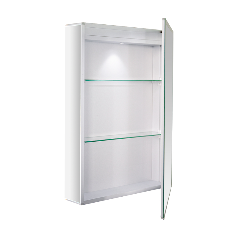 Vodootporni kupaonski ormarić s jednokrilnim LED ogledalom od aluminijske legure Vodootporni kupaonski ormarić s jednokrilnim LED ogledalom od aluminijske legure